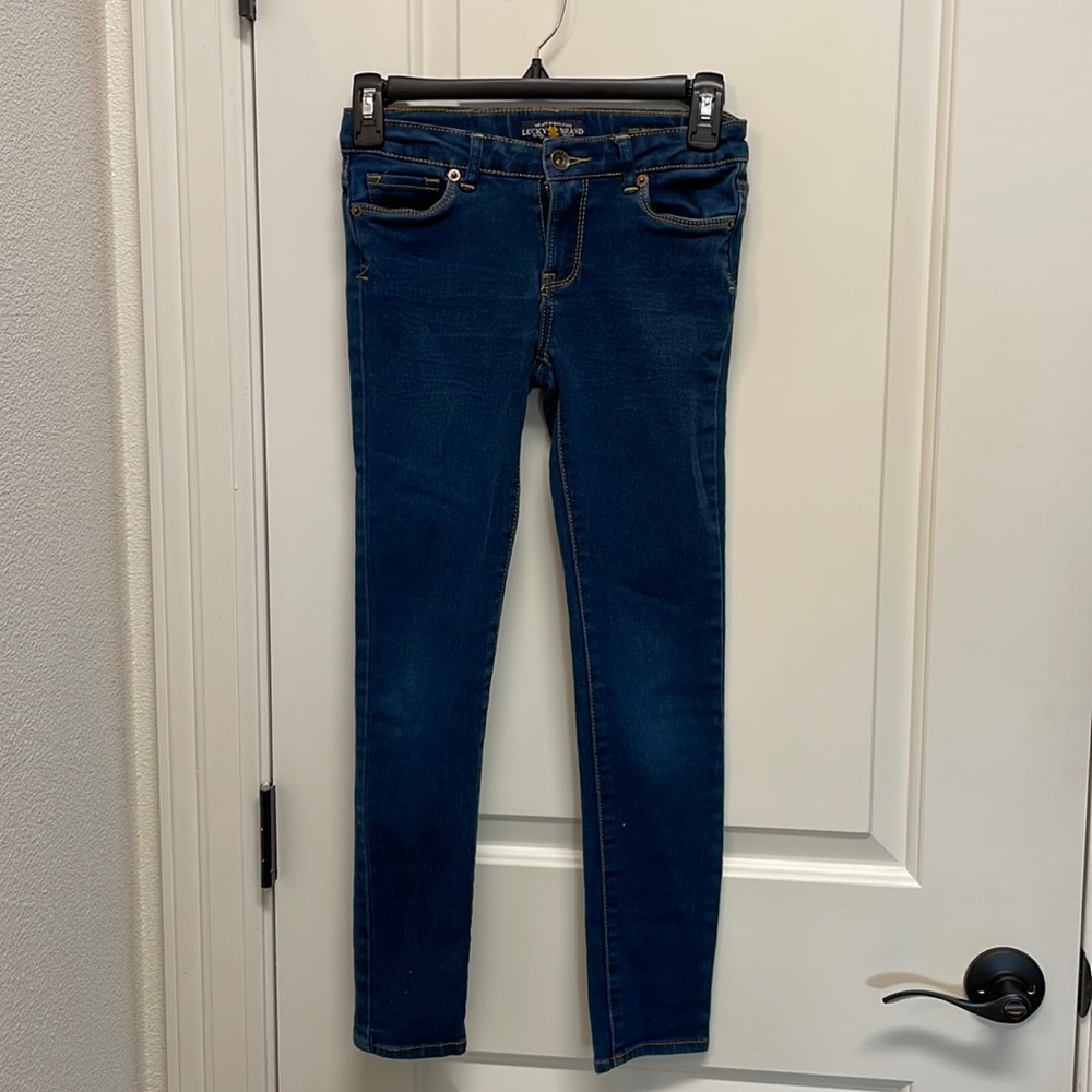 Lucky Brand Zoe Jegging Dark Wash Skinny Fit Girls Sz 12 Stretch Casual